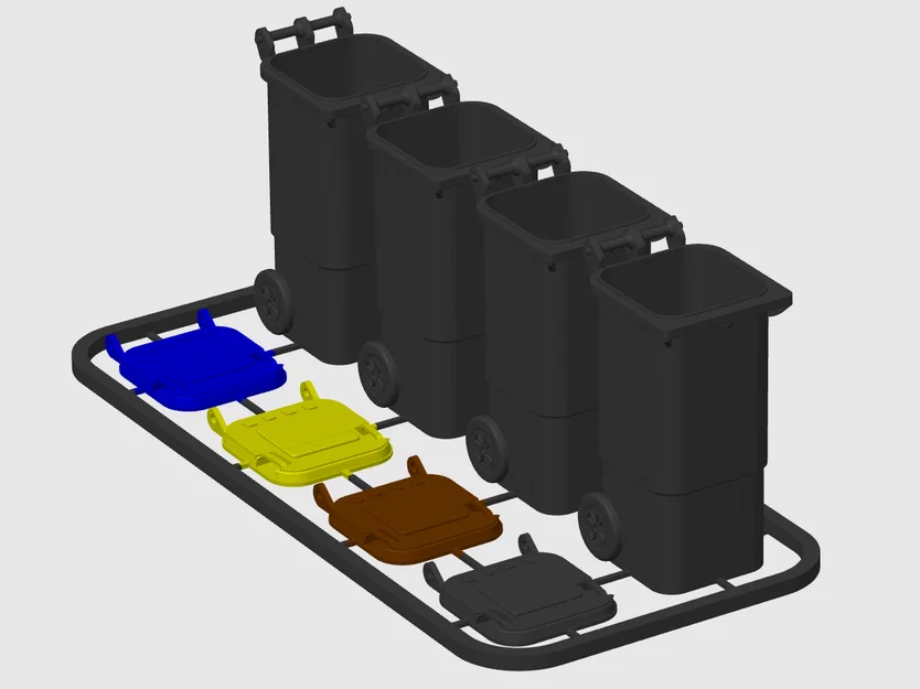 Kit Card Thùng Rác - Phụ kiện diorama garage tỉ lệ 1:24 - Image 2