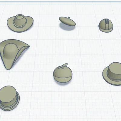 Bộ sưu tập mũ 3D đa dạng phong cách cho Dummy 13