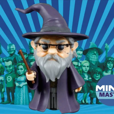 Mô hình Dumbledore Minix Figure 3D - Phép thuật trên bàn làm việc