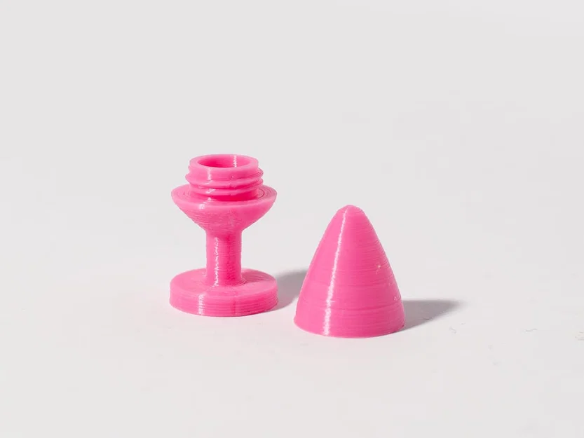 Mô hình hộp đựng hình nút bịt có ren vặn - Image 2