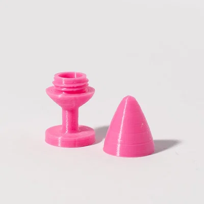 Mô hình hộp đựng hình nút bịt có ren vặn