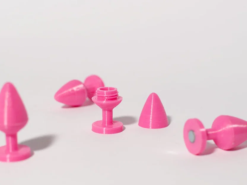 Mô hình hộp đựng hình nút bịt có ren vặn - Image 3