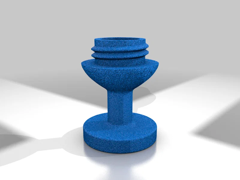 Mô hình hộp đựng hình nút bịt có ren vặn - Image 4