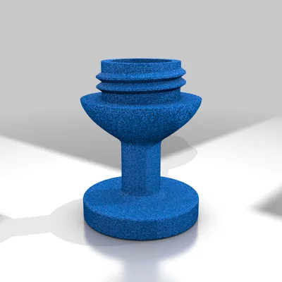 Mô hình hộp đựng hình nút bịt có ren vặn