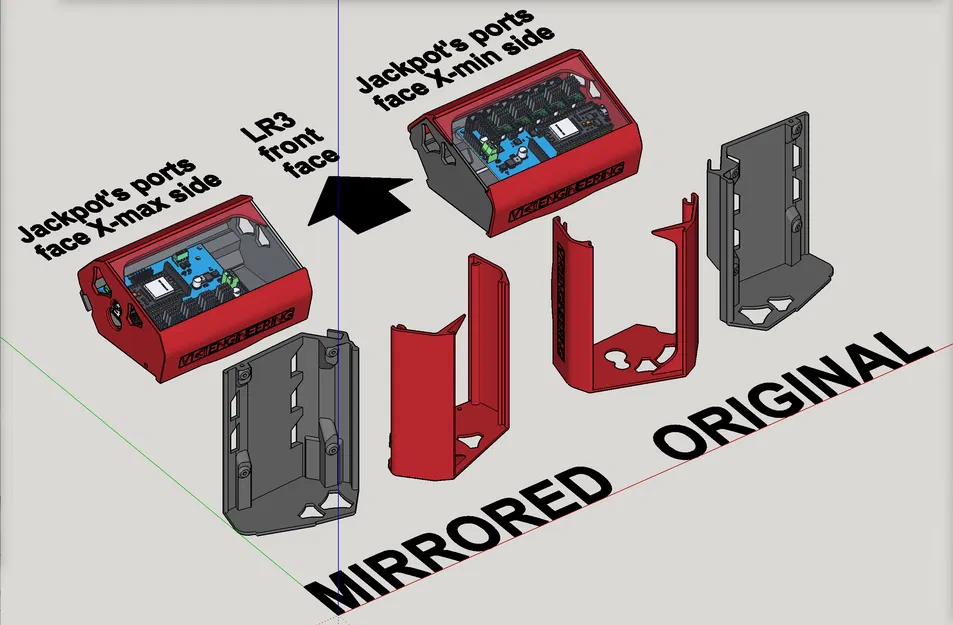 Hộp chứa bo mạch Jackpot CNC cho LowRider v3 (thêm 25mm không gian, cửa sổ mica) - Image 9