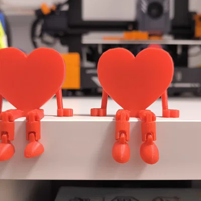 Mô hình trái tim có khớp nối - Đồ trang trí in 3D siêu dễ thương