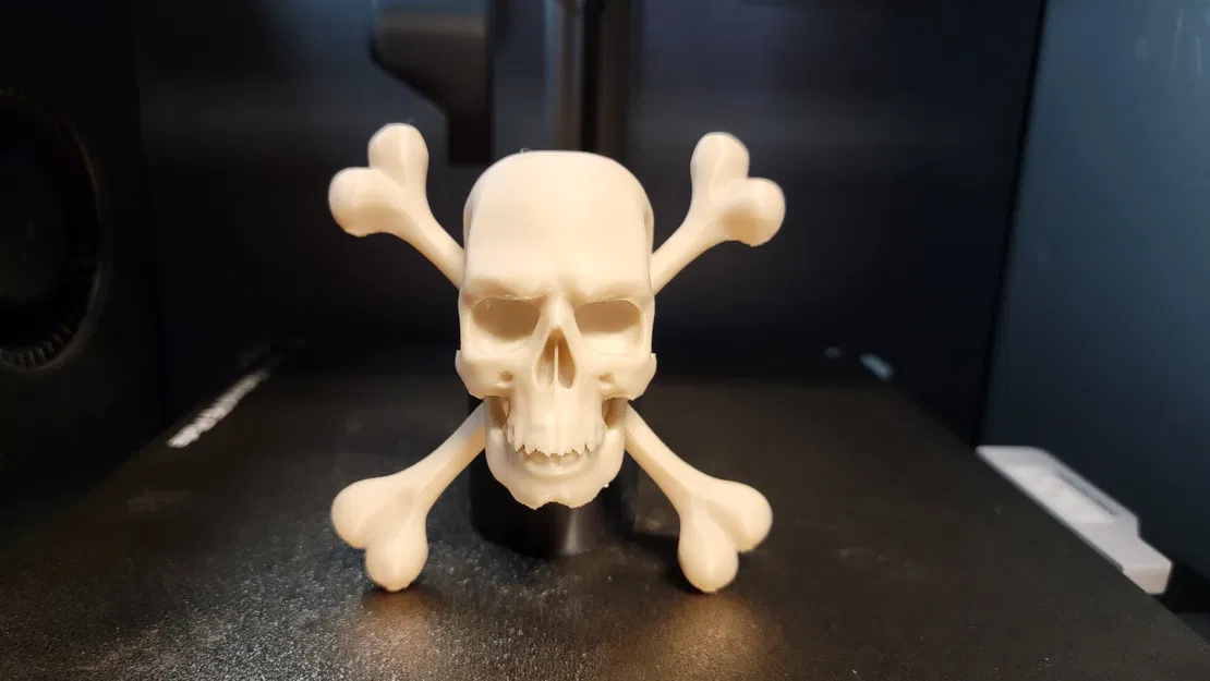 Mô hình đầu lâu và xương chéo 3D (Jolly Roger) độc đáo - Image 1