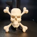 Mô hình đầu lâu và xương chéo 3D (Jolly Roger) độc đáo - Thumbnail 1