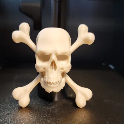 Mô hình đầu lâu và xương chéo 3D (Jolly Roger) độc đáo
