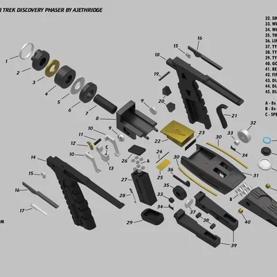 Mô hình súng Star Trek Discovery Phaser