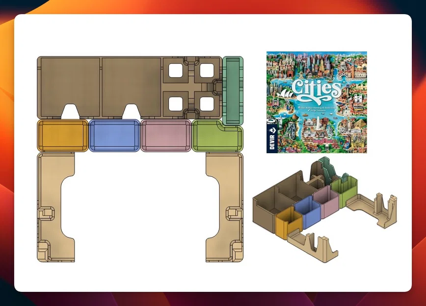 Khay đựng (Insert) cho board game Cities - Image 6