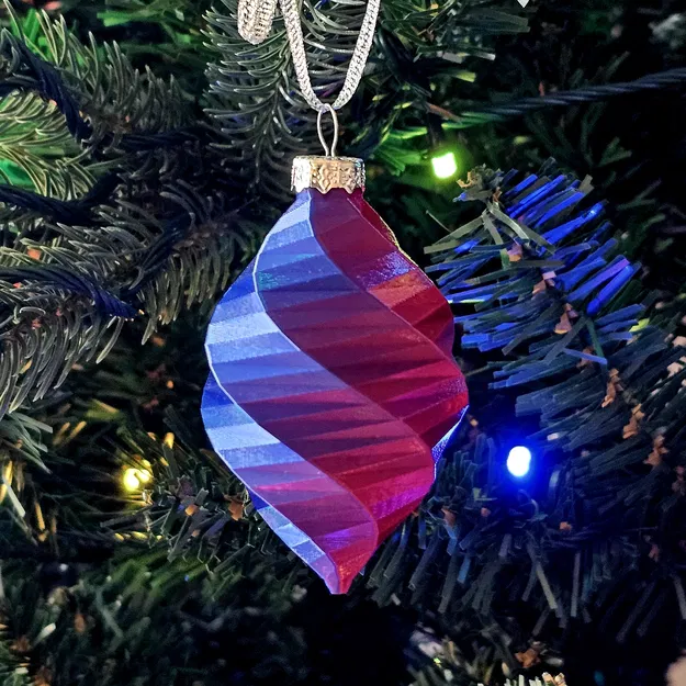 Đồ trang trí cây thông Noel kiểu xoắn ốc Low Poly - Image 2