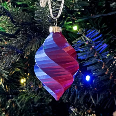 Đồ trang trí cây thông Noel kiểu xoắn ốc Low Poly