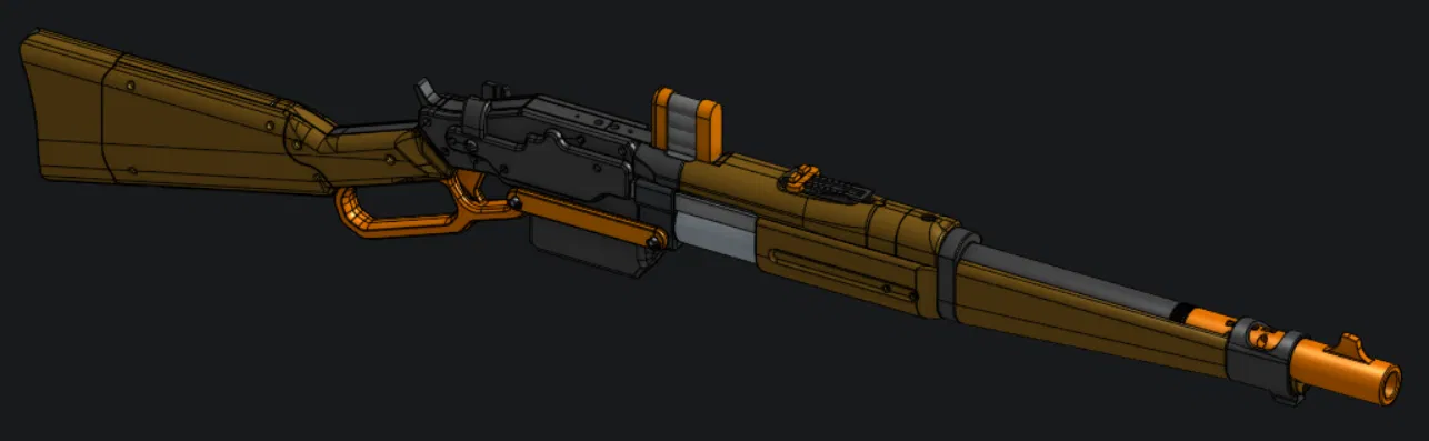 SLARP Lever Action Foam Dart Blaster - Biến thể SLAB phong cách Winchester M1895 - Image 4