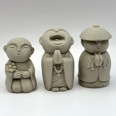 Bộ Ba Chú Tiểu - Mô hình trang trí dễ thương