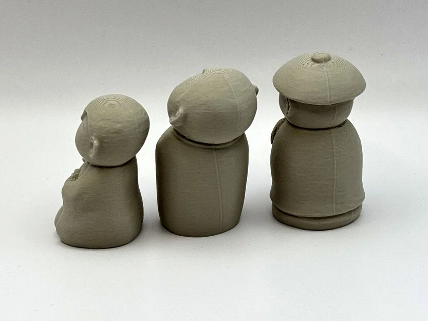 Bộ Ba Chú Tiểu - Mô hình trang trí dễ thương - Image 3