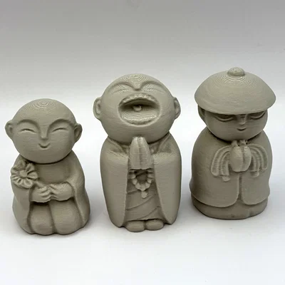 Bộ Ba Chú Tiểu - Mô hình trang trí dễ thương