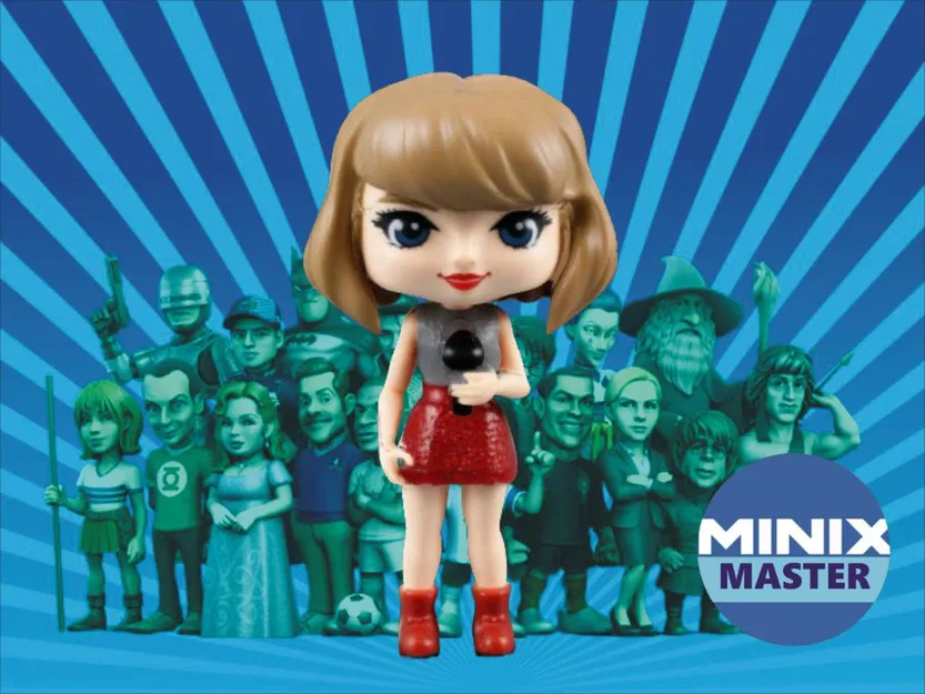 Mô hình 3D Taylor Swift phong cách Chibi đáng yêu cho người hâm mộ - Image 1
