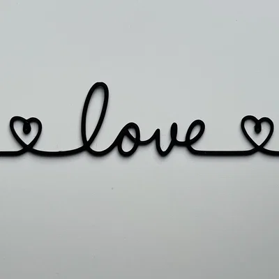 Mẫu tranh treo tường chữ Love trang trí 3D tinh tế và lãng mạn
