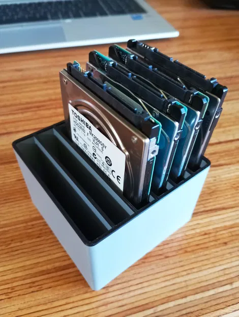 Khay đựng 6 ổ cứng SSD hoặc HDD 2.5 inch hệ Gridfinity - Image 1