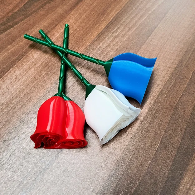 Cành Hoa Hồng Valentine - chế độ Vase mode - Image 1