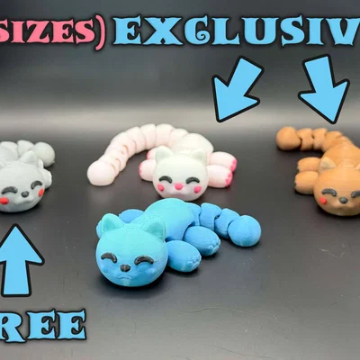 Chú Mèo Kawaii Nhỏ Xinh Có Khớp Cử Động Được