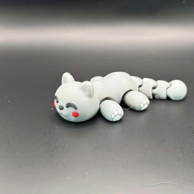 Chú Mèo Kawaii Nhỏ Xinh Có Khớp Cử Động Được