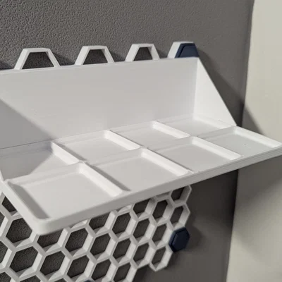 Kệ Gridfinity 4x2 gắn tường cho Honeycomb Storage Wall - In 3D tiện lợi