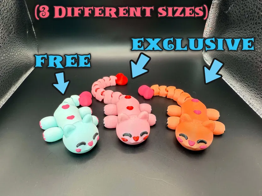 Mèo Kawaii Khớp Nối Valentine với Bàn Chân Xinh Xắn - Image 1