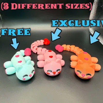 Mèo Kawaii Khớp Nối Valentine với Bàn Chân Xinh Xắn