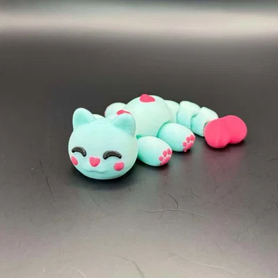 Mèo Kawaii Khớp Nối Valentine với Bàn Chân Xinh Xắn