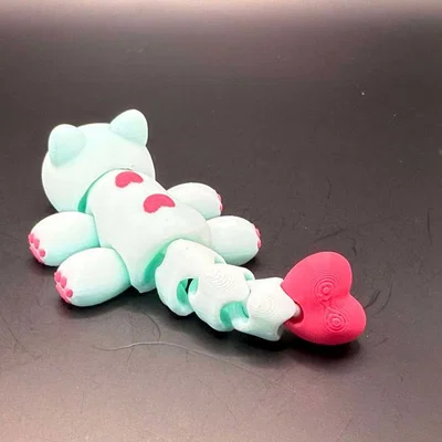 Mèo Kawaii Khớp Nối Valentine với Bàn Chân Xinh Xắn