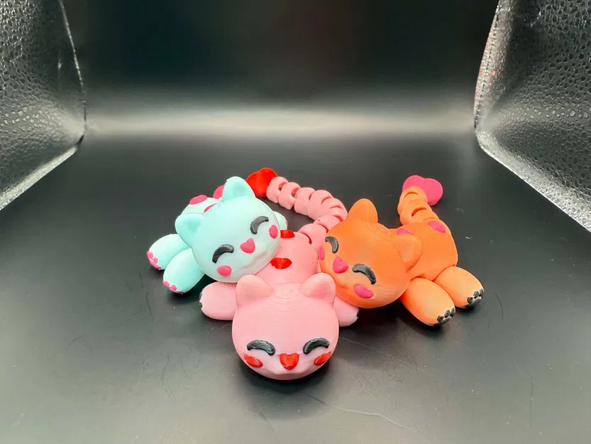 Mèo Kawaii Khớp Nối Valentine với Bàn Chân Xinh Xắn - Image 8