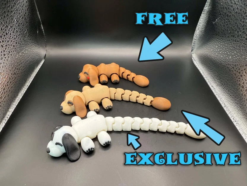 Chú Cún Nhỏ Khớp Nối Đáng Yêu (3 độ dài đuôi) - Image 2