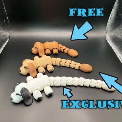 Chú Cún Nhỏ Khớp Nối Đáng Yêu (3 độ dài đuôi)