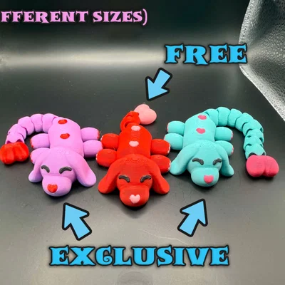 Mô hình chú cún cử động Valentine với đôi chân dễ thương