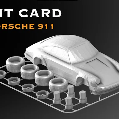 Mô hình Kit Card Porsche 911