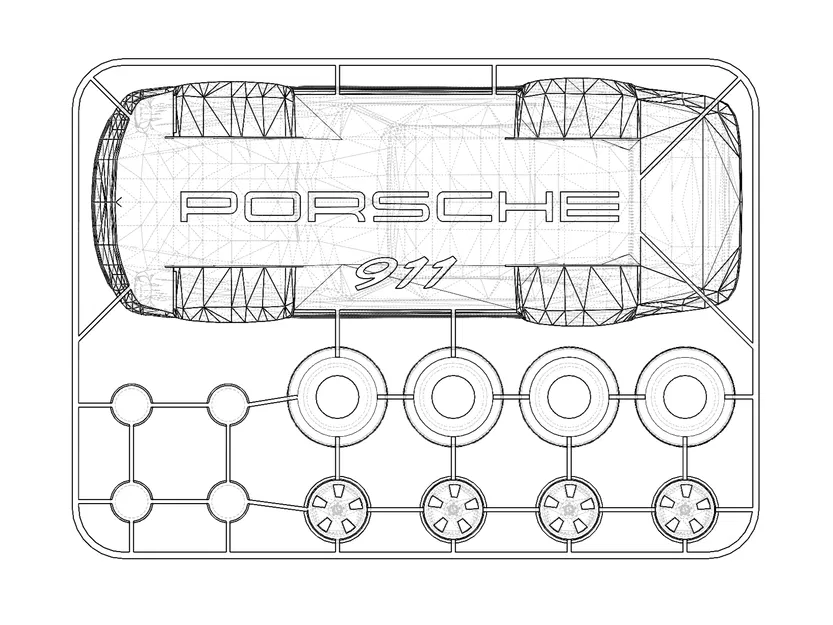 Mô hình Kit Card Porsche 911 - Image 2