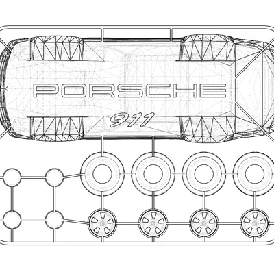 Mô hình Kit Card Porsche 911