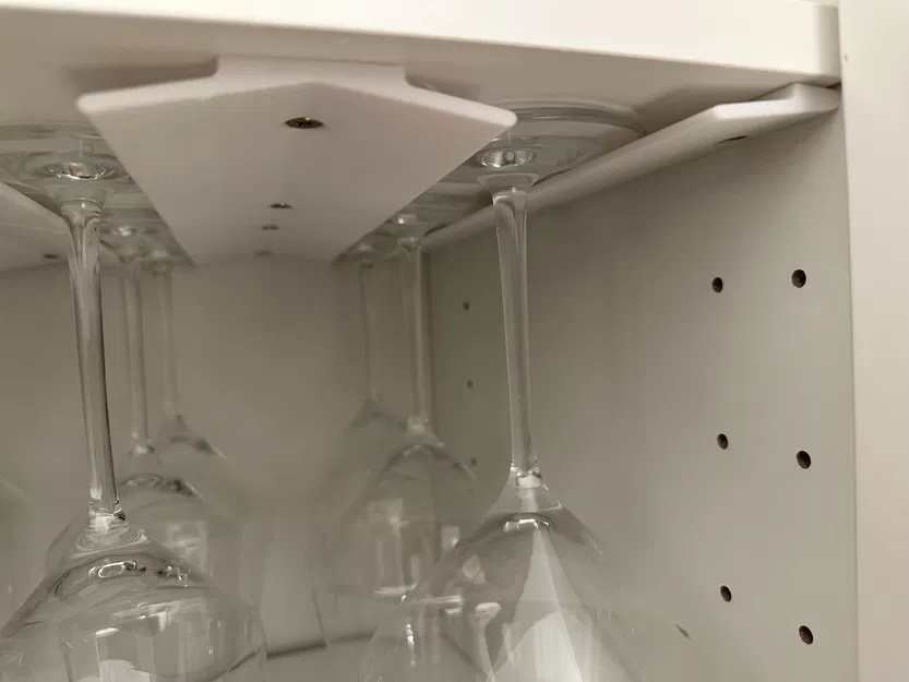 Giá treo ly rượu vang (đa năng, lắp cực khớp cho tủ Ikea Metod) - Image 1