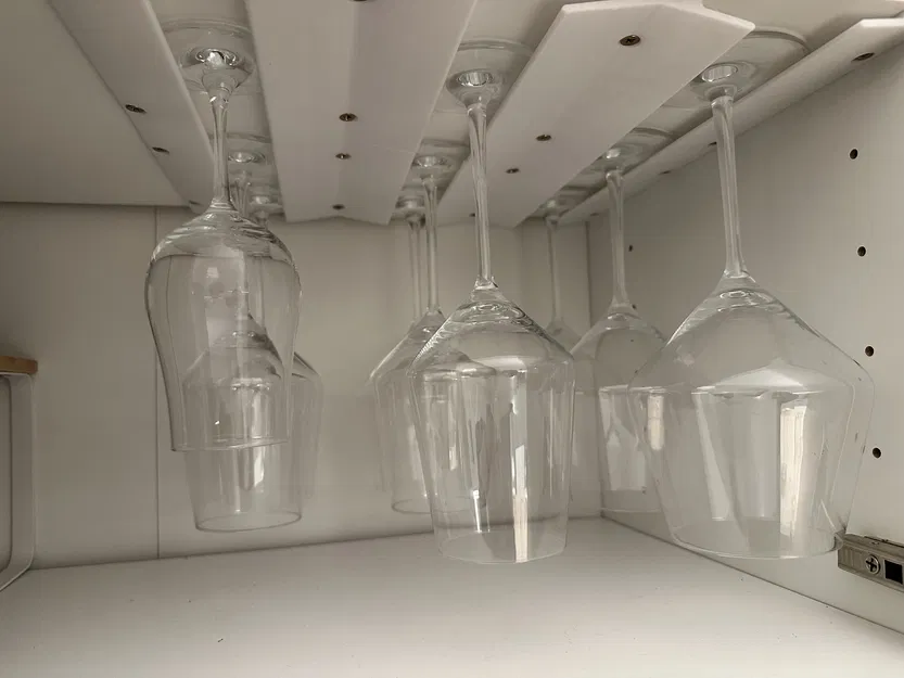 Giá treo ly rượu vang (đa năng, lắp cực khớp cho tủ Ikea Metod) - Image 2