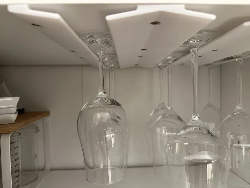Giá treo ly rượu vang (đa năng, lắp cực khớp cho tủ Ikea Metod) - Image 3