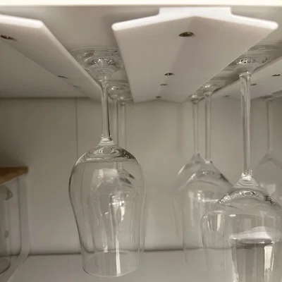 Giá treo ly rượu vang (đa năng, lắp cực khớp cho tủ Ikea Metod)