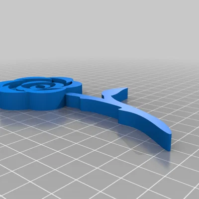 Mô hình hoa hồng đế bằng (Flat Base Rose Flower) trang trí