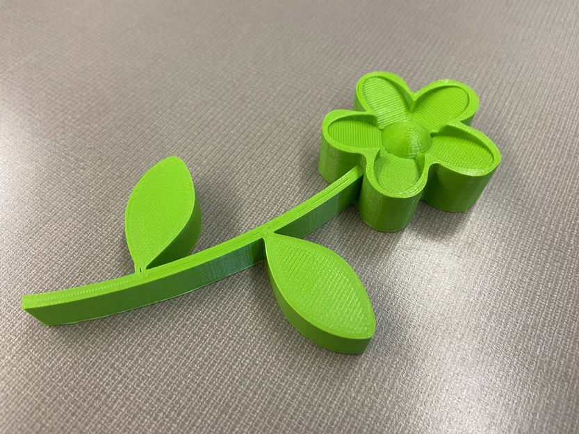 Mô hình 3D bông hoa đế bằng trang trí xinh xắn (Flat Base Flower) - Image 1