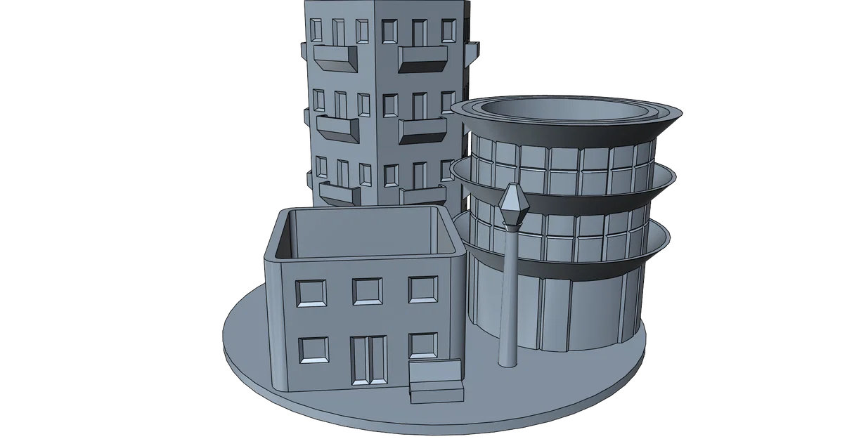 Khay Cắm Bút Mô Hình Thành Phố 3D Độc Đáo Để Bàn - Image 1