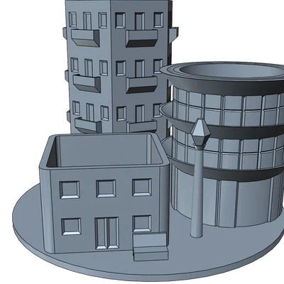 Khay Cắm Bút Mô Hình Thành Phố 3D Độc Đáo Để Bàn