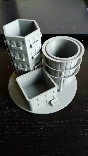 Khay Cắm Bút Mô Hình Thành Phố 3D Độc Đáo Để Bàn - Image 2