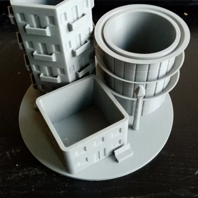 Khay Cắm Bút Mô Hình Thành Phố 3D Độc Đáo Để Bàn