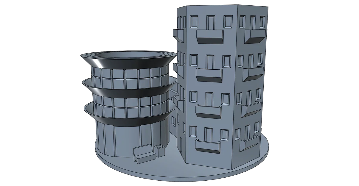 Khay Cắm Bút Mô Hình Thành Phố 3D Độc Đáo Để Bàn - Image 3